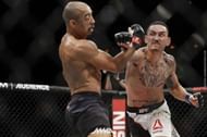 Max Holloway battering Jose Aldo in Brazil at UFC 212